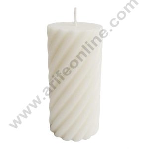 3D Silicon 1 Cavity Twirl Pillar Design Shape Silicon Candle Mould, Silicon Soap Mould (SBSP-DYF6587) - CAKE DECORβ’