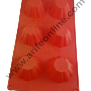 Cake Decor Silicon 6 Cavity Brioche Tart Muffin Cupcake Mould