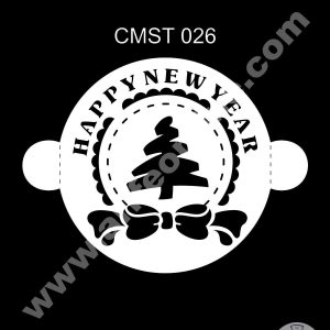 CAKE DECOR™ Dream Cake Stencil Happy New Year Theme - Design-26 (SB-CMST-026)