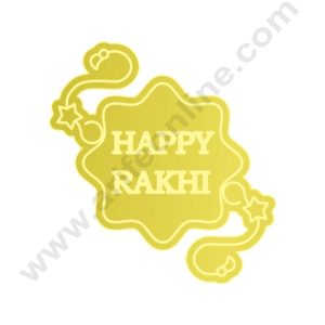 Acrylic Happy Rakhi Coin Topper for Cake and Cupcakes ( SBMT-Coin-062 ) CAKE DECOR™