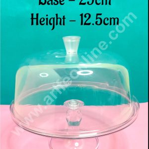 Cake Decor Amazing Cake Stand Multi-functional Cake and Salad Server Cake Stand With Acrylic Dome - 1 Piece | Multifunctional Serving Platter