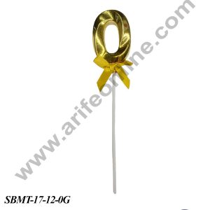 CAKE DECOR™ Plastic 3D Style 0 Number Cake Topper - 1 Piece