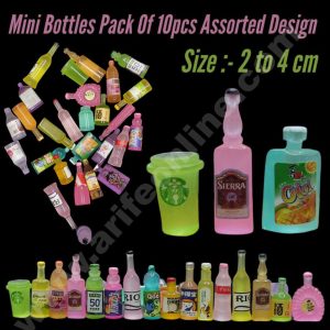 CAKE DECORβ’ Miniature High Quality Resin Juice Bottles For Cake Toppers & Decorations - 10 Pcs Pack