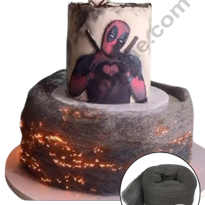 CAKE DECOR™ 1.5m Grey Magical Mesh – Instant Ignition Cake Decoration Accessory