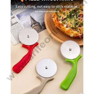 CAKE DECOR™ 1pc Pizza Cutter Stainless Steel Blade with Plastic Handle - 6.5 cm