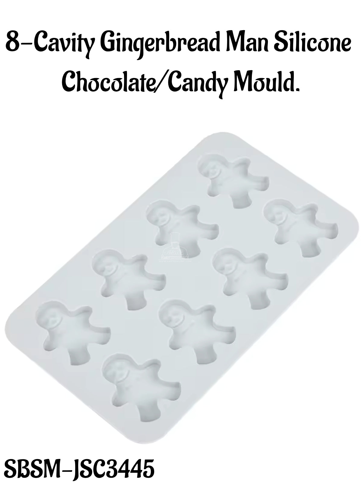 CAKE DECORβ’ 8-Cavity Gingerbread Man Silicone Chocolate/Candy Mould - SBSM-JSC3445