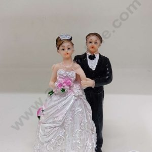 CAKE DECORβ’ 1 Pcs Wedding Couple Cermaic Figure Cake Topper Decorations (SBCT-10688A-R)