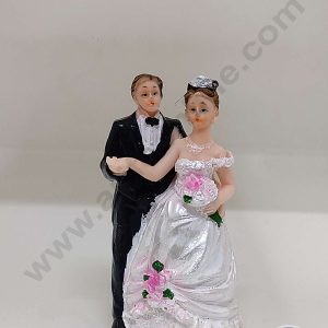 CAKE DECORβ’ 1 Pcs Wedding Couple Cermaic Figure Cake Topper Decorations (SBCT-10688B-R)