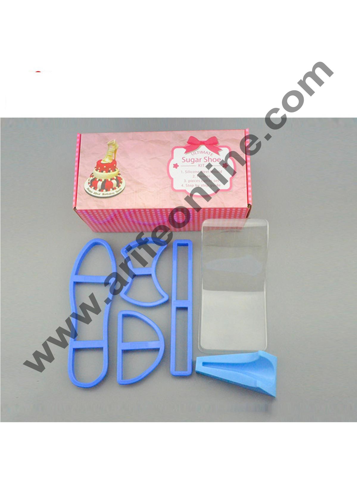 Cake Decor cake decorating tools 4 pcs Ultimate Sugar Shoe Kit silicone mold Fondant High Heel Shoe Cutter Set