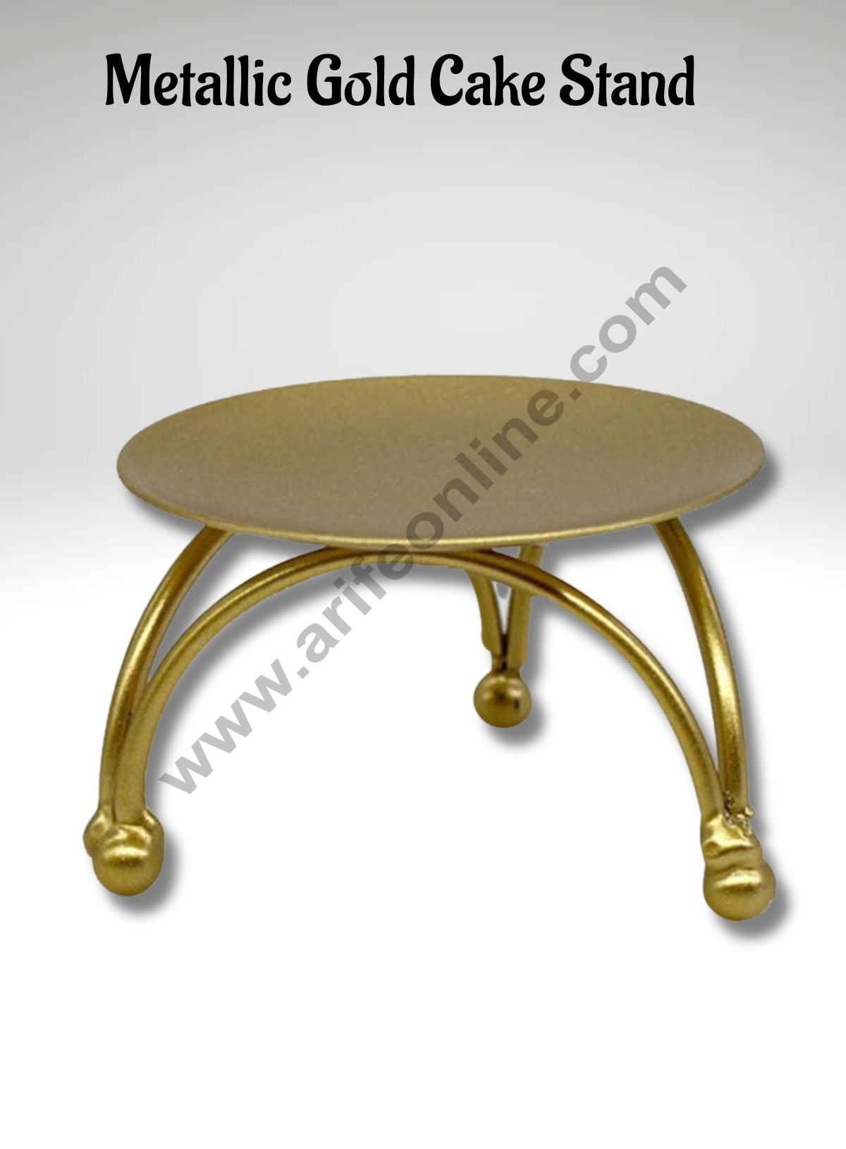 CAKE DECOR™ Small Metallic Gold Cake Stand | Dessert Stand