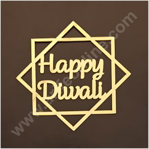 Cake Decor™ Small Diwali Acrylic Stickers For Hampers Cake and Cupcakes Toppers ( SBMT-DStick-002 )