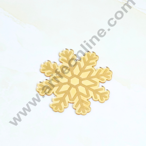 CAKE DECORβ’ Acrylic SnowFlake Shape Coin Topper for Cake and Cupcakes | 5 piece Pack ( SBMT-Coin-059)