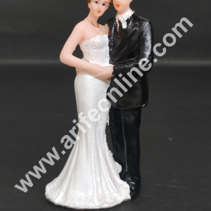 CAKE DECORβ’ 1 Pcs Wedding Couple Ceramic Figure Cake Topper Decorations (SBCT-24407A-J)