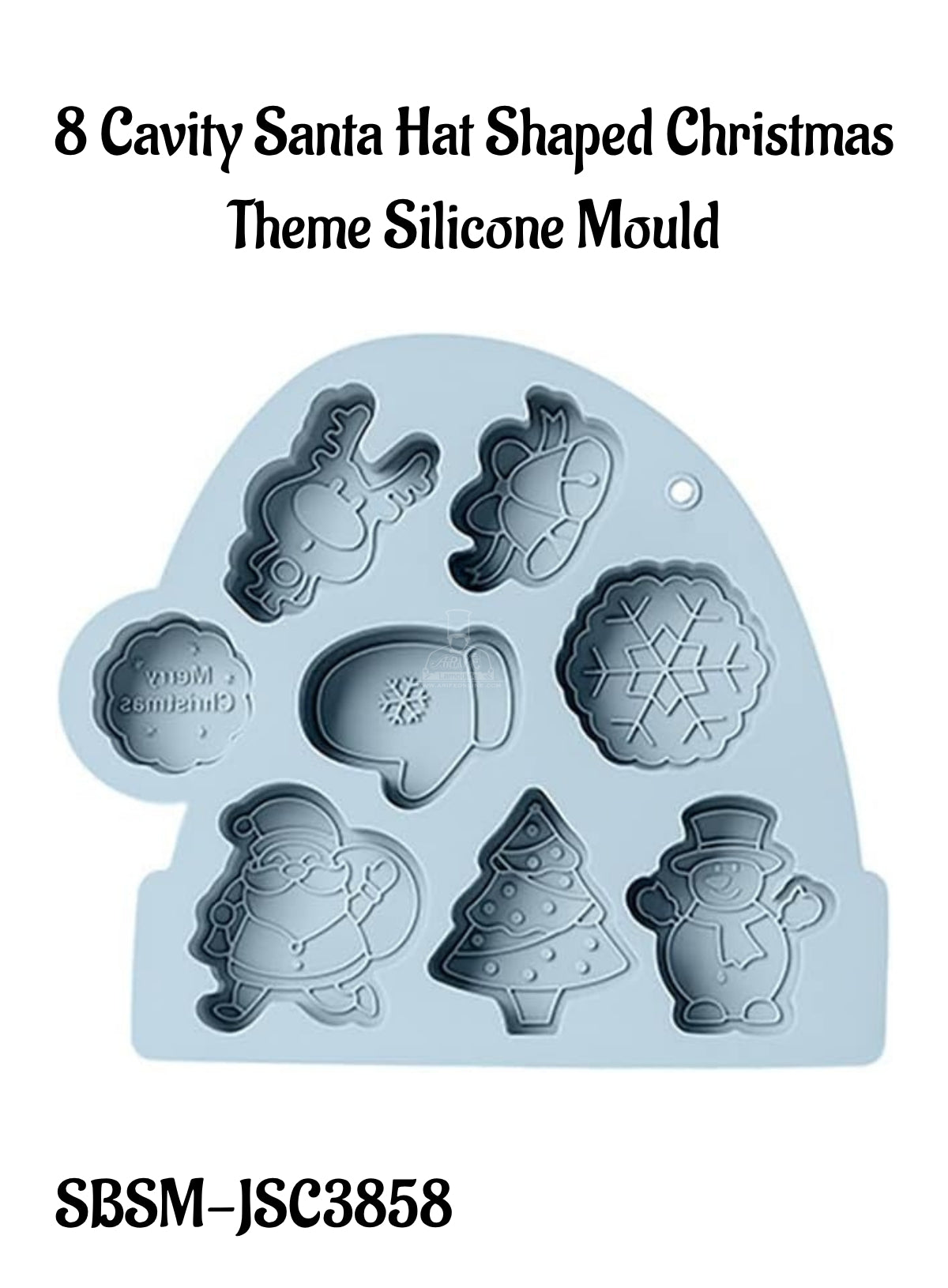 CAKE DECORβ’ 8 Cavity Santa Hat Shaped Christmas Theme Silicone Mould - SBSM-JSC3858