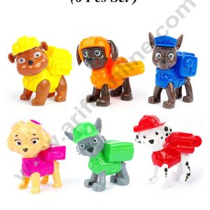 CAKE DECOR™ 6 Pcs Set Rescue Dogs of Paw Patrol Toys for Cake Topper(SB-T-SL-0255)