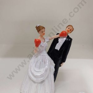 CAKE DECORβ’ 1 Pcs Wedding Couple Ceramic Figure Cake Topper Decorations (SBCT-11313-J)