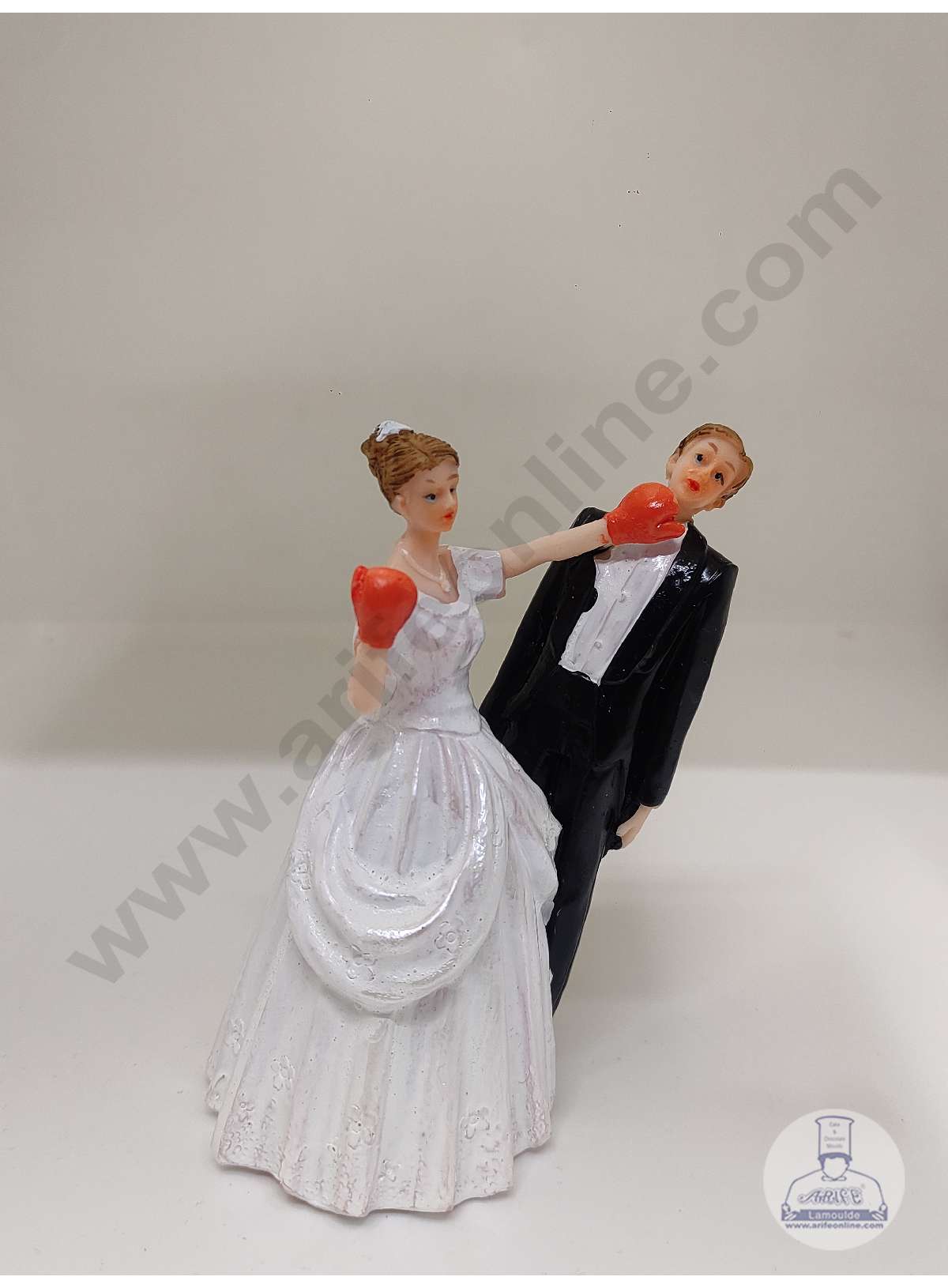 CAKE DECORβ’ 1 Pcs Wedding Couple Ceramic Figure Cake Topper Decorations (SBCT-11313-J)