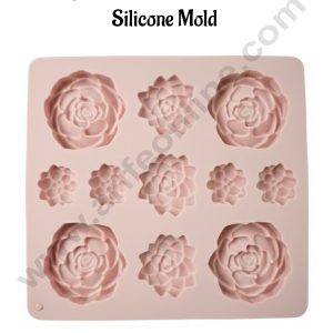 CAKE DECOR™ 11-Cavity Multi-Size Flower & Succulent  Silicone Mold│SB-LBM-1344│