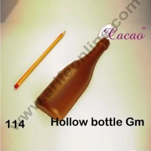 CAKE DECOR™ 1 Cavity PVC Chocolate Mould  | Hollow Bottle Shape(1 pcs pack)