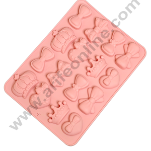 16 Cavity Different Shape Bow Heart Crown Mould Chocolate Silicon Mould - CAKE DECOR™