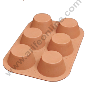 6 Cavity Round Muffin Mould Chocolate Silicon Mould - CAKE DECORβ’