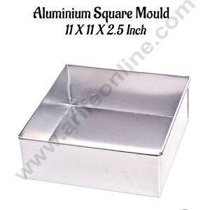 CAKE DECOR™ Aluminum Square Cake Mould - 11 X 2.5 Inch