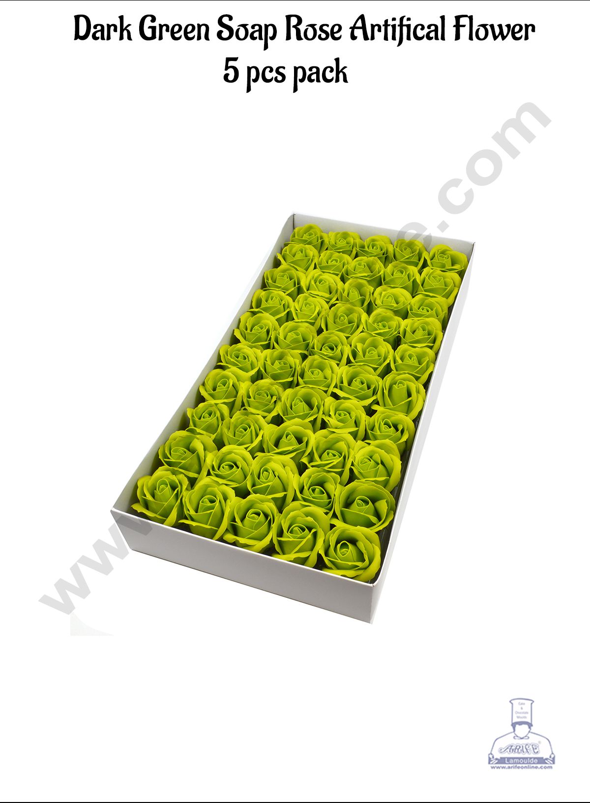 CAKE DECOR™ Artificial Rose Scented Flower For Cake Decoration ( 5 Pcs pack )