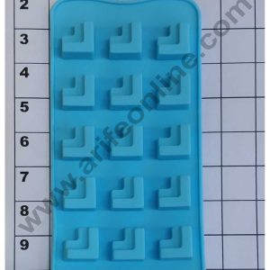 Cake Decor Silicon 15 Cavity L Shape Chocolate Mould, Ice Mould, Chocolate Decorating Mould