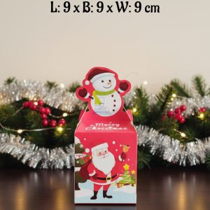 CAKE DECOR™ Mini Christmas Theme Treat Box - 06 | L: 9 x B: 9 x W: 9 cm |Gift Box | Candy Box | Cookies Box | Sweet Treats Box| SBBX-CT-06 (10 Pcs Pack)