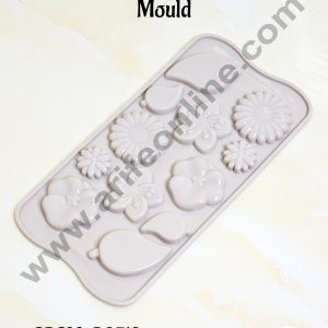 CAKE DECORβ’ 12 Cavity Flower & Leaves Silicon Mould