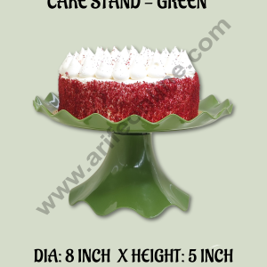 CAKE DECORβ’ Small Detachable Plastic Cake Stand Wave Side | Cupcake Stand | Display Stand -Green