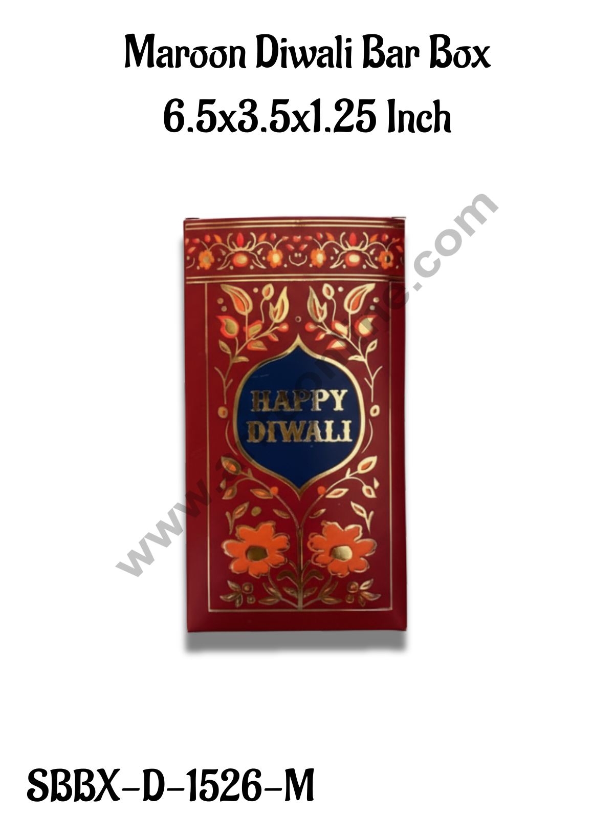 Maroon Diwali Chocolate Bar Box (Pack of 10 Pcs ) CAKE DECORβ’