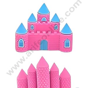 CAKE DECORβ’ 1 Piece Mini Vintage Color Castle Rubber Cake Topper - Assorted