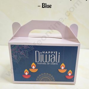 CAKE DECOR™ Diwali Themed 2 Jar Paper Bag - Blue| 10 Pcs | SBPB-Diwali-Blue|