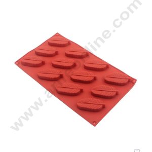 Cake Decor 12 Cavity Silicon Feather Mould Baking Chocolate Cake (SBSM-836)
