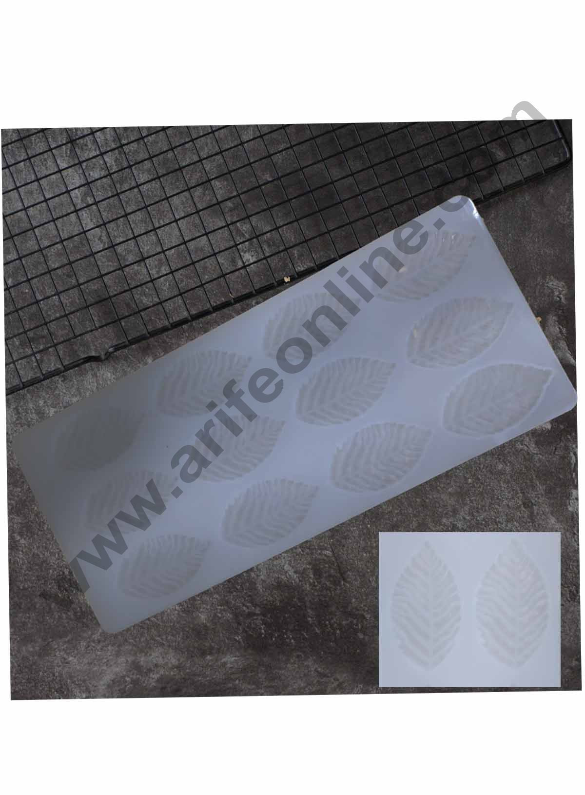 Cake Decor Silicon 12 in 1 Small Leaf Shape Chocolate Garnishing Mould Cake Insert Decoration Mould