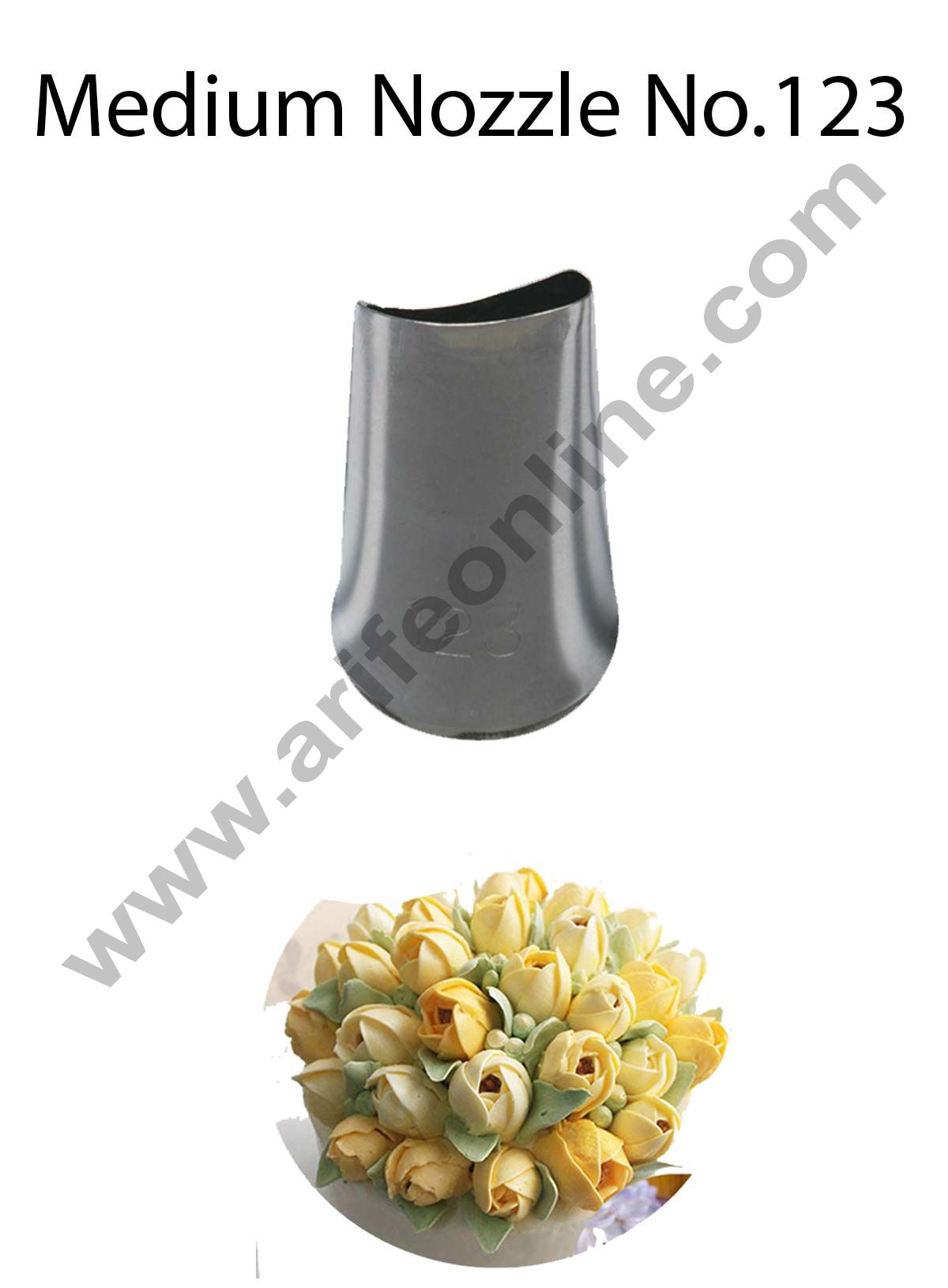 Cake Decor Medium Nozzle - No. 123 Petal Piping Nozzle