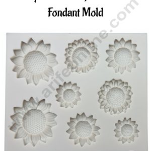 CAKE DECOR™ 8 Cavity Mixed Sunflower Silicone Fondant Mold│SB-DYF7603│