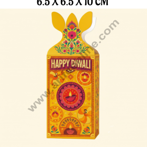 Cake Decor Yellow Diwali Boxes Chocolate Gift Sweet box Dry Fruits Printed Box (Pack of 10pcs)