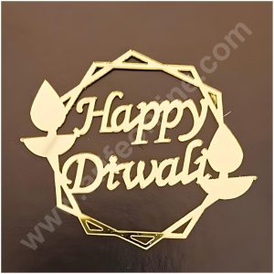 Cake Decor™ Small Diwali Acrylic Stickers For Hampers Cake and Cupcakes Toppers ( SBMT-DStick-004 )