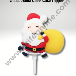 CAKE DECORβ’ 5 inch Santa Claus Cake Topper Rubber Cake Topper - 1 Piece