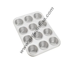 Cake Decor 12 in 1 Aluminum Muffin Mould Cupcake Mould