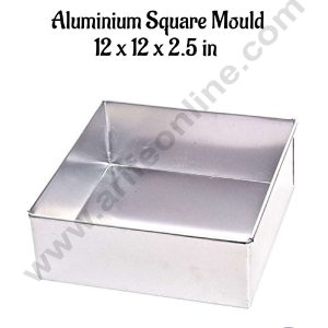 CAKE DECOR™ Aluminum Square Cake Mould - 12 in x 2.5 in