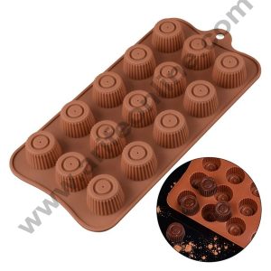 Cake Decor 15 Cavity Round Shape Chocolate Silicone Chocolate Mould