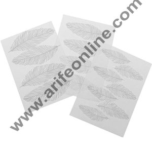 Cake Decor 3Pcs Feather Texture Sheet Set Sugar Craft Decoration Texture Mat Cake Mold Cake Mold Bake ware Accessories