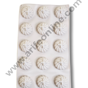CAKE DECORβ’ 15 Cavity 3D Frill Modak Silicon Mould