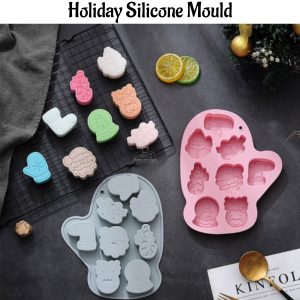 CAKE DECOR™ 8-Cavity Mitten-Shaped Christmas Holiday Silicone Mould - SBSM-JSC3861