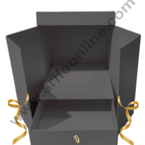 Cake Decor 8 Inch Surprise Cake Box Folding Style - Black