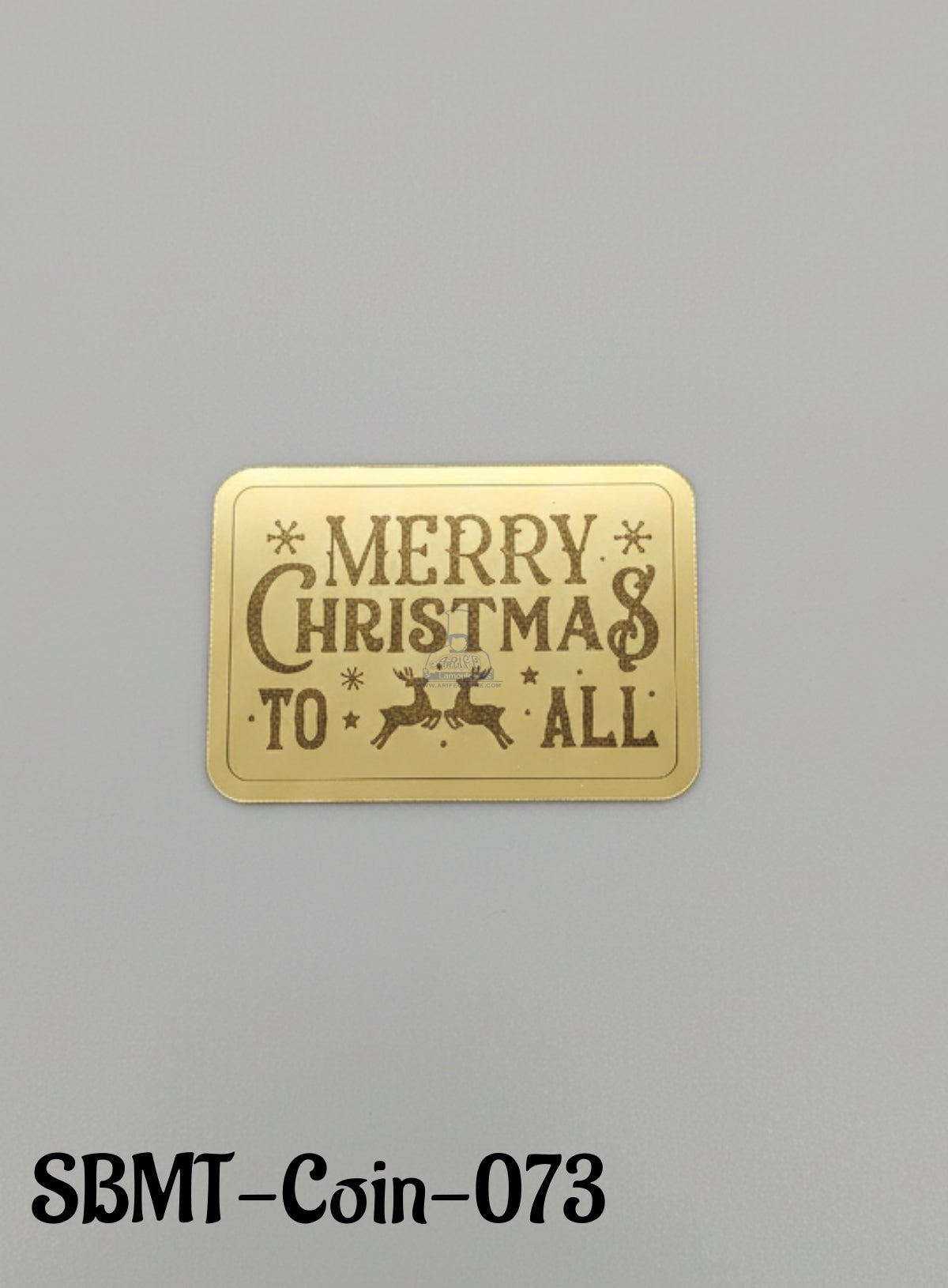 CAKE DECOR™ Acrylic Merry Christmas Coin Topper for Cake and Cupcakes ( SBMT-Coin-073)| 1 Piece |