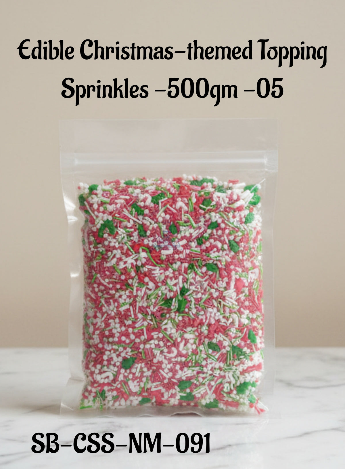 CAKE DECOR™ Edible Christmas-themed Topping Sprinkles - 500gm - 05